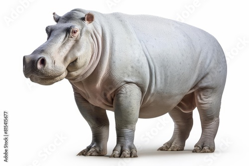 A hippopotatomus hippopotamus and potato hybrid with starchy skin on isolated white  on isolated white background,Single object  , The images are of high quality and clarity photo