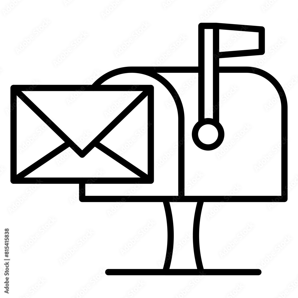 Mailbox vector icon. Can be used for Communication and Media iconset. Mailbox vector icon. Can be used for Communication and Media iconset.