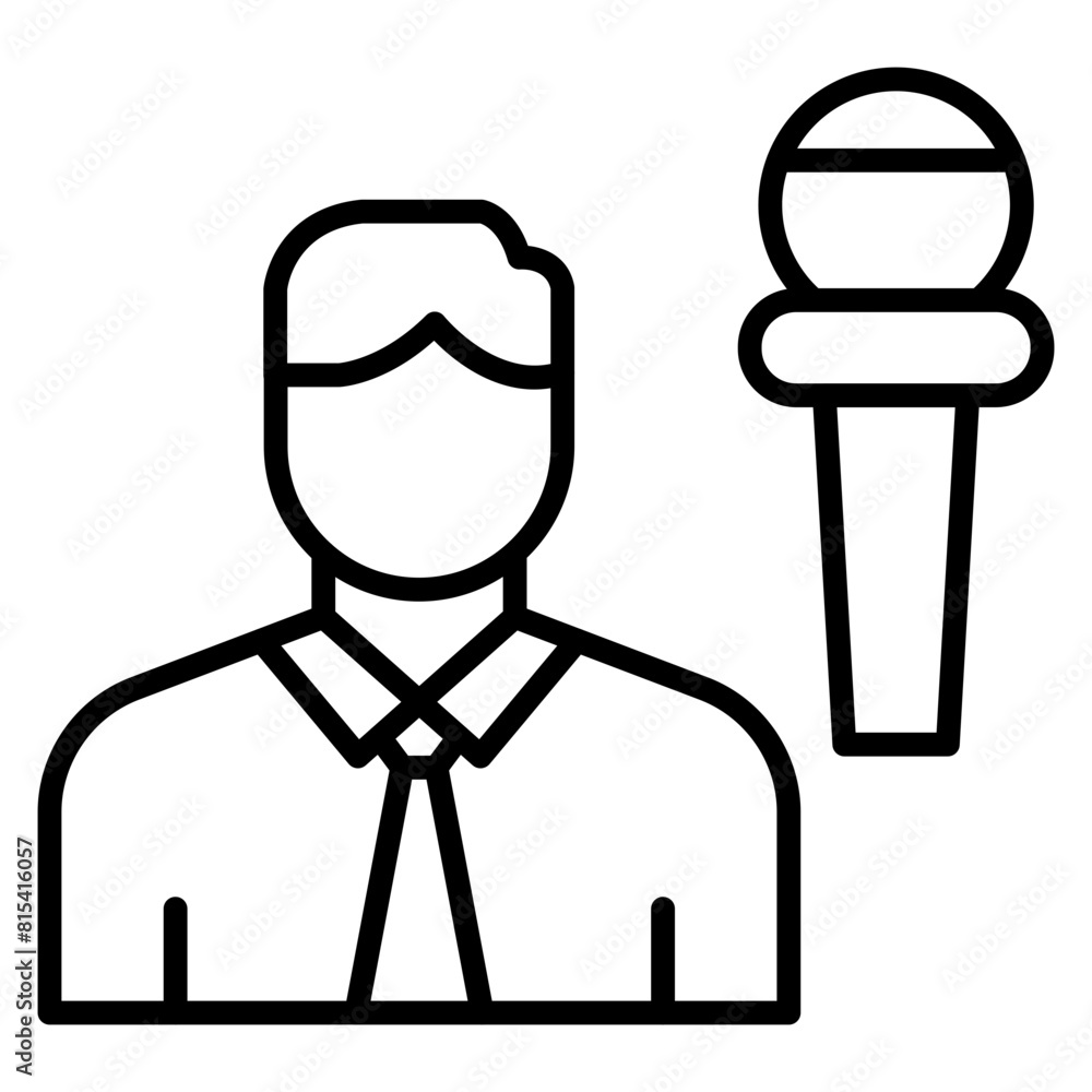 Reporter vector icon. Can be used for Communication and Media iconset. Reporter vector icon. Can be used for Communication and Media iconset.