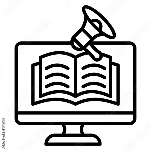 Educational Marketing vector icon. Can be used for Online Education iconset.