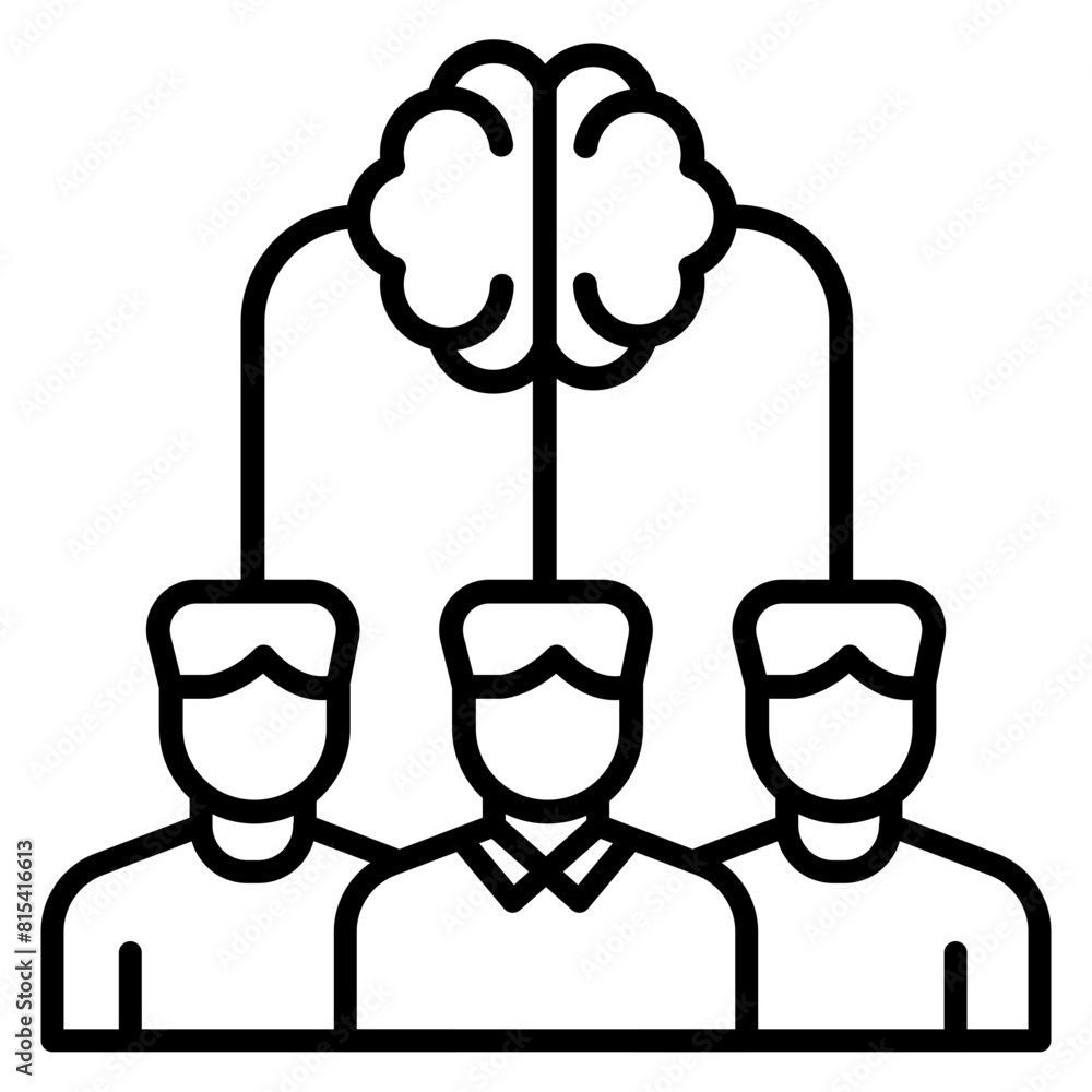 Obraz premium Brainstorming vector icon. Can be used for Online Education iconset.