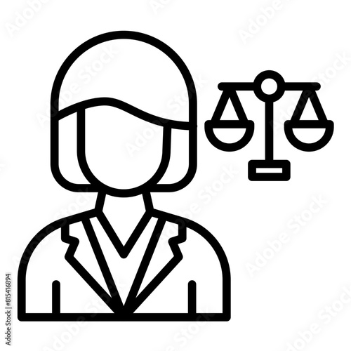 Lawyer vector icon. Can be used for Women iconset.
