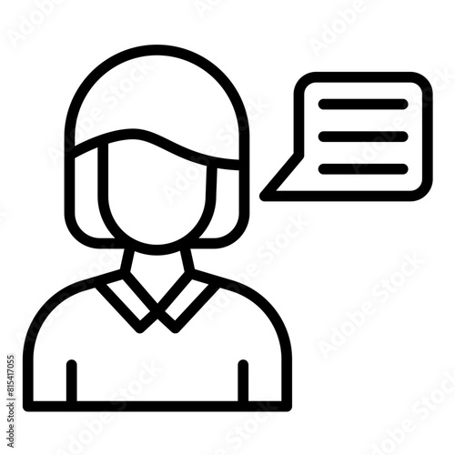 Professor vector icon. Can be used for Women iconset.