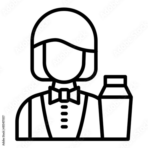 Bartender vector icon. Can be used for Women iconset.
