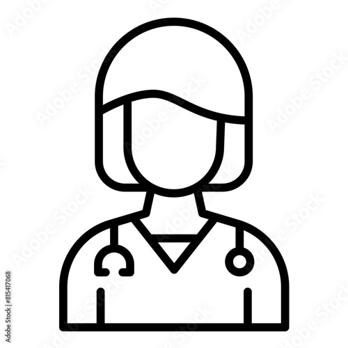 Doctor vector icon. Can be used for Women iconset.