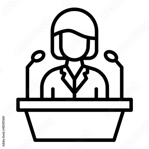 Lecturer vector icon. Can be used for Women iconset.
