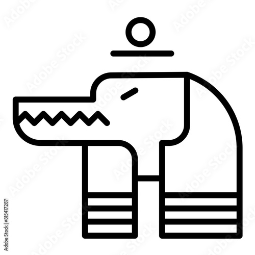 Sobek vector icon. Can be used for Egypt iconset. photo