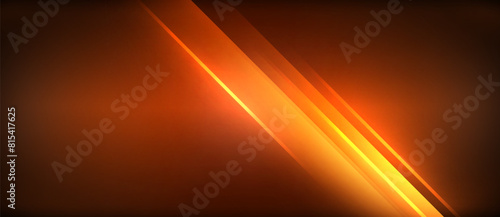 Neon shiny glowing lines background. Vector illustration