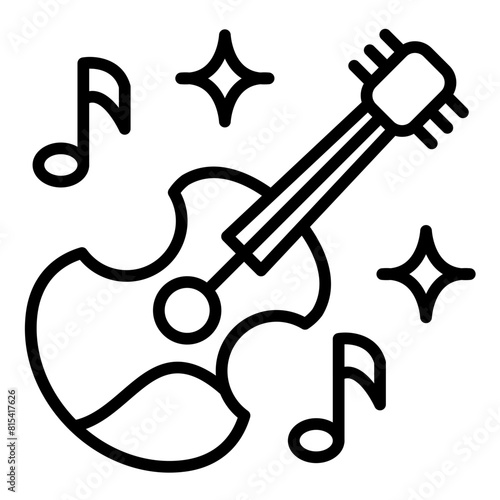 Guitar vector icon. Can be used for Instrument iconset.
