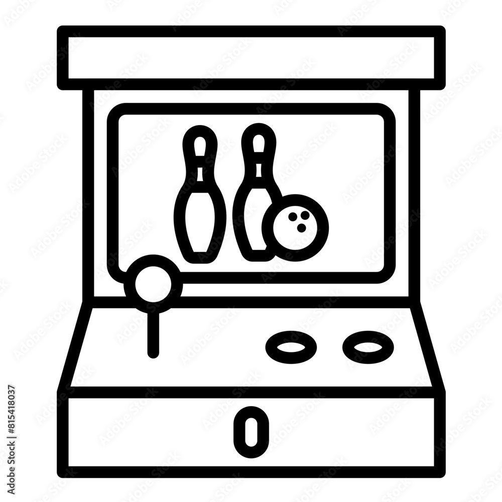 Coin Operated Games vector icon. Can be used for Bowling iconset. Coin Operated Games vector icon. Can be used for Bowling iconset.