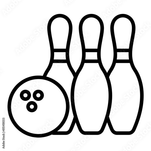 Bowling vector icon. Can be used for Bowling iconset.