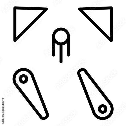 Pinball Games vector icon. Can be used for Bowling iconset.