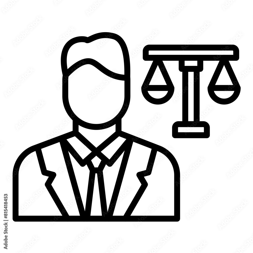 Lawyer vector icon. Can be used for Diversity iconset. Lawyer vector icon. Can be used for Diversity iconset.