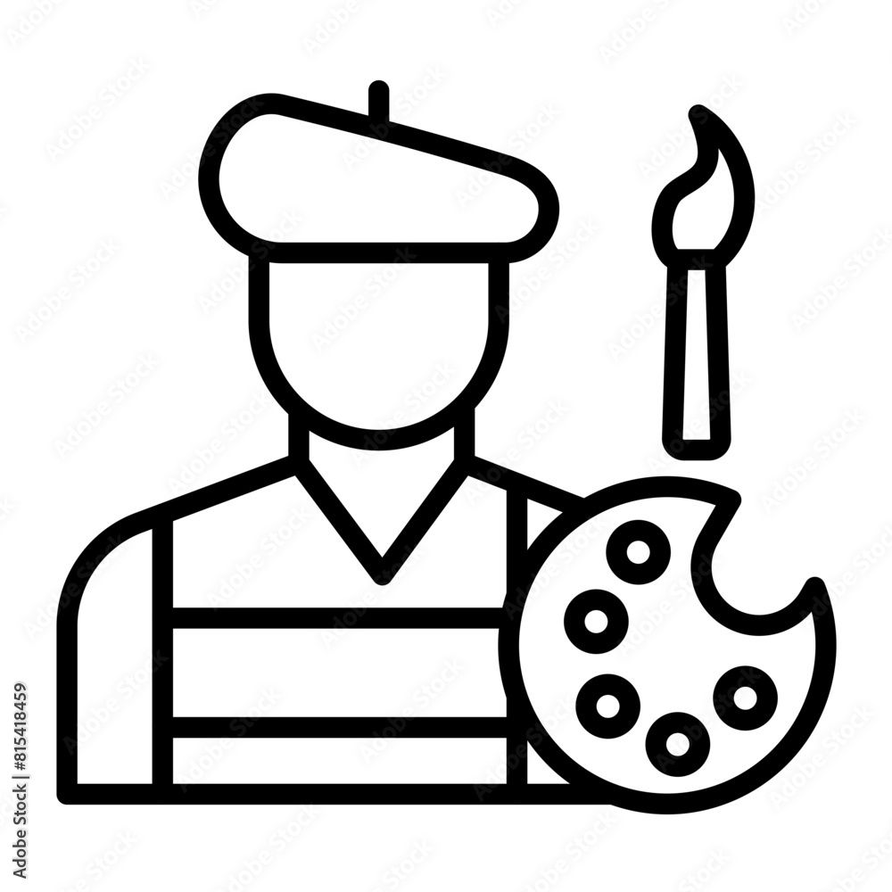 Artist vector icon. Can be used for Diversity iconset. Artist vector icon. Can be used for Diversity iconset.
