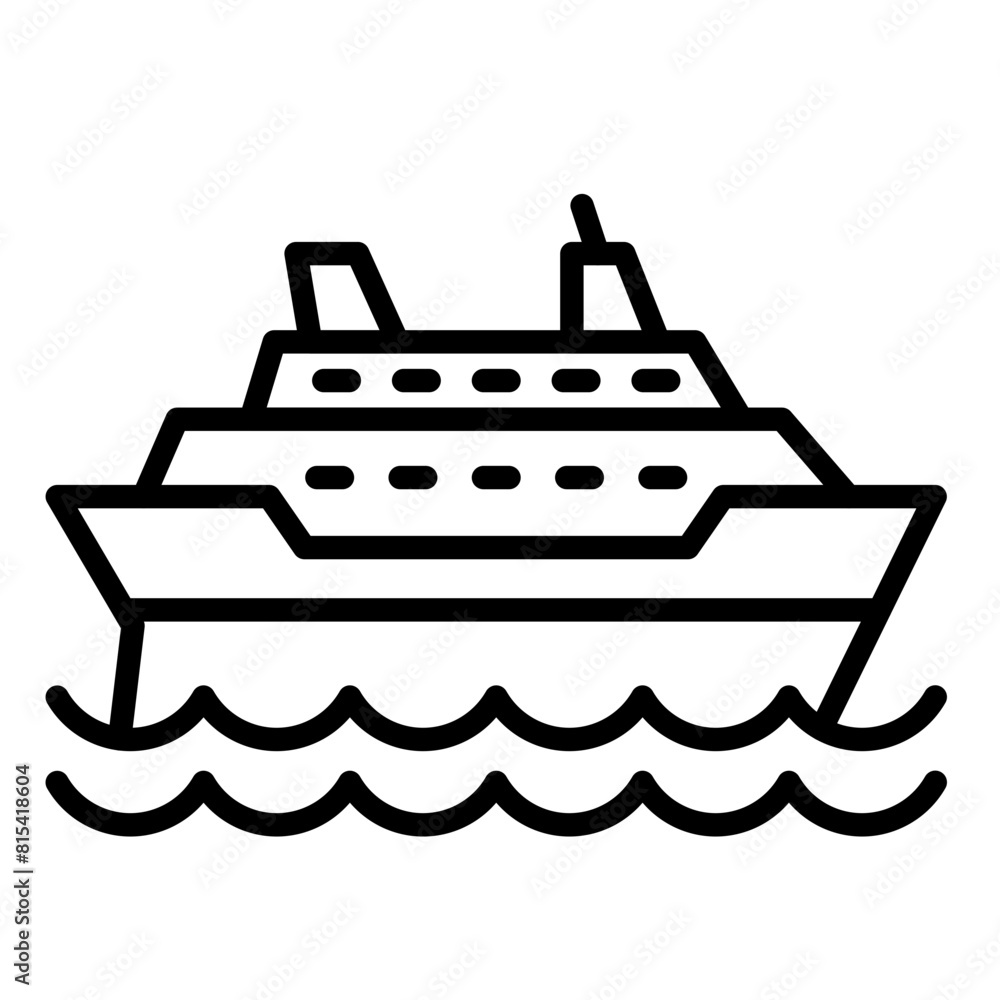 Cruise vector icon. Can be used for Beach Resort iconset. Cruise vector icon. Can be used for Beach Resort iconset.