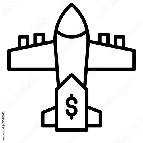 Airfare Reimbursement vector icon. Can be used for Casino iconset.