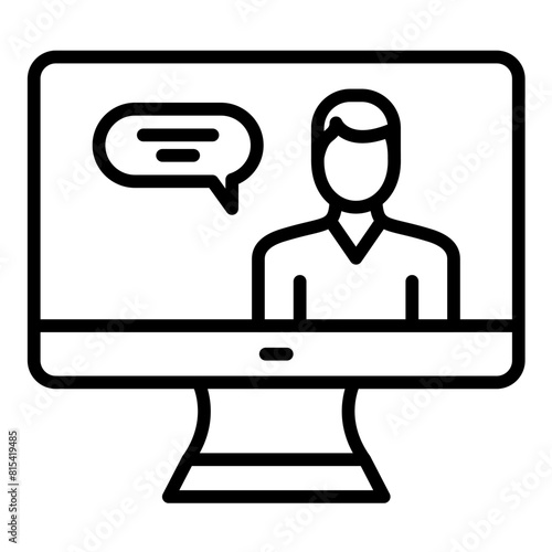 Online Counselling vector icon. Can be used for Psychology iconset.