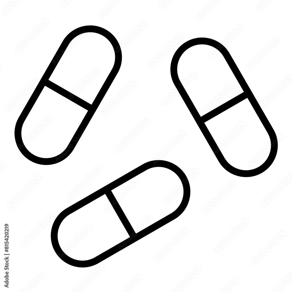 Pills vector icon. Can be used for Nutrition iconset. Pills vector icon. Can be used for Nutrition iconset.