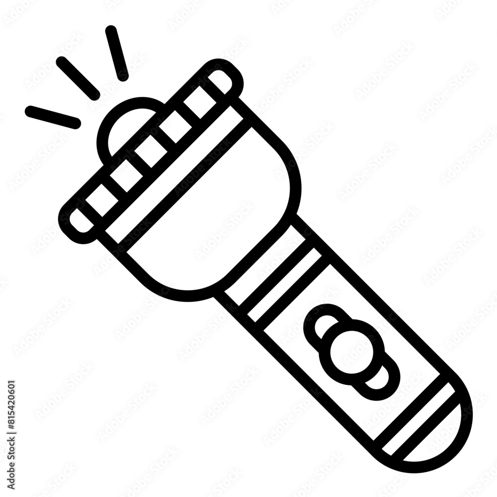 Flash Light vector icon. Can be used for Trekking iconset.