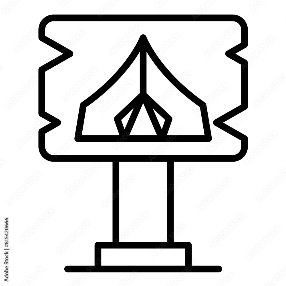 Campsite vector icon. Can be used for Trekking iconset. Campsite vector icon. Can be used for Trekking iconset.