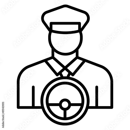 Driver vector icon. Can be used for Railway iconset.