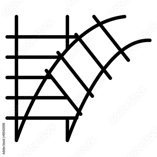 Switch Tracks vector icon. Can be used for Railway iconset.