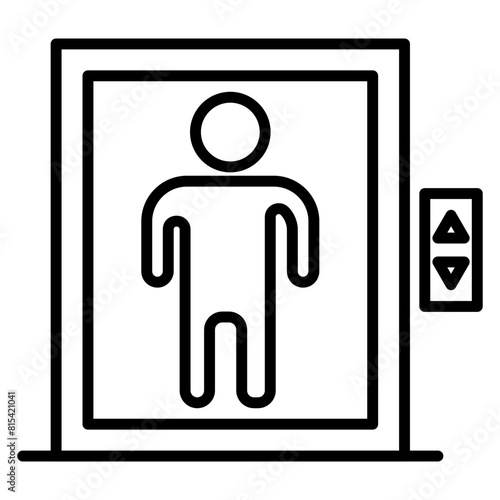 Elevator vector icon. Can be used for Railway iconset.