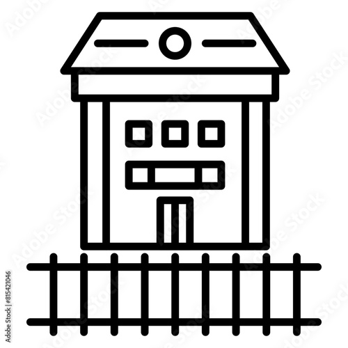 Train Platform vector icon. Can be used for Railway iconset.
