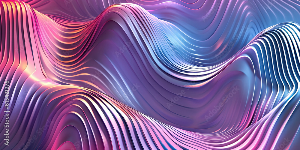 Obraz premium Digital background, wavy lines textured patterns shapes illustration, graphic resource backgrounds, curves backdrop, generated ai