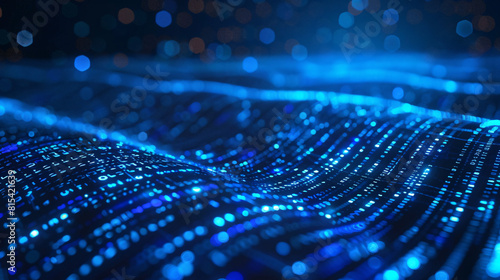 High-Tech Digital Network Analysis Display