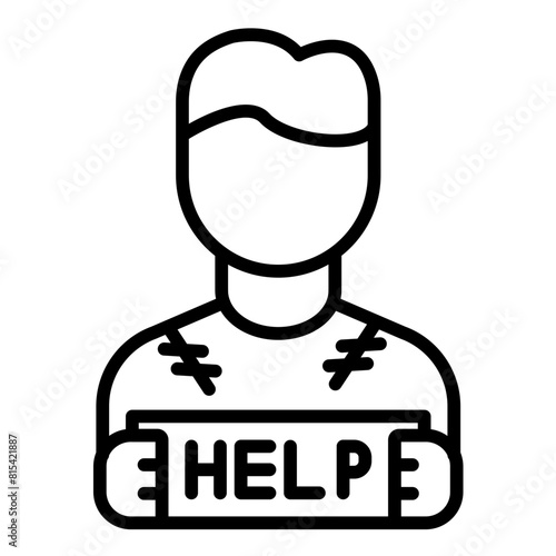 Help vector icon. Can be used for Homeless iconset.
