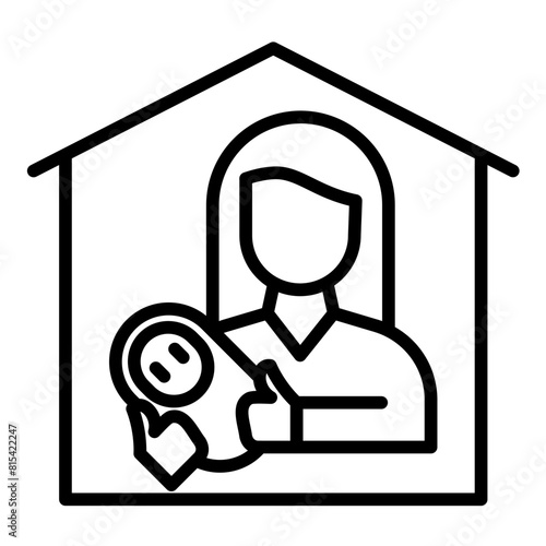 Babysitting vector icon. Can be used for Child Adoption iconset.