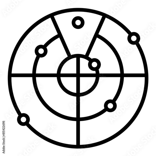 Radar vector icon. Can be used for Shooting iconset.