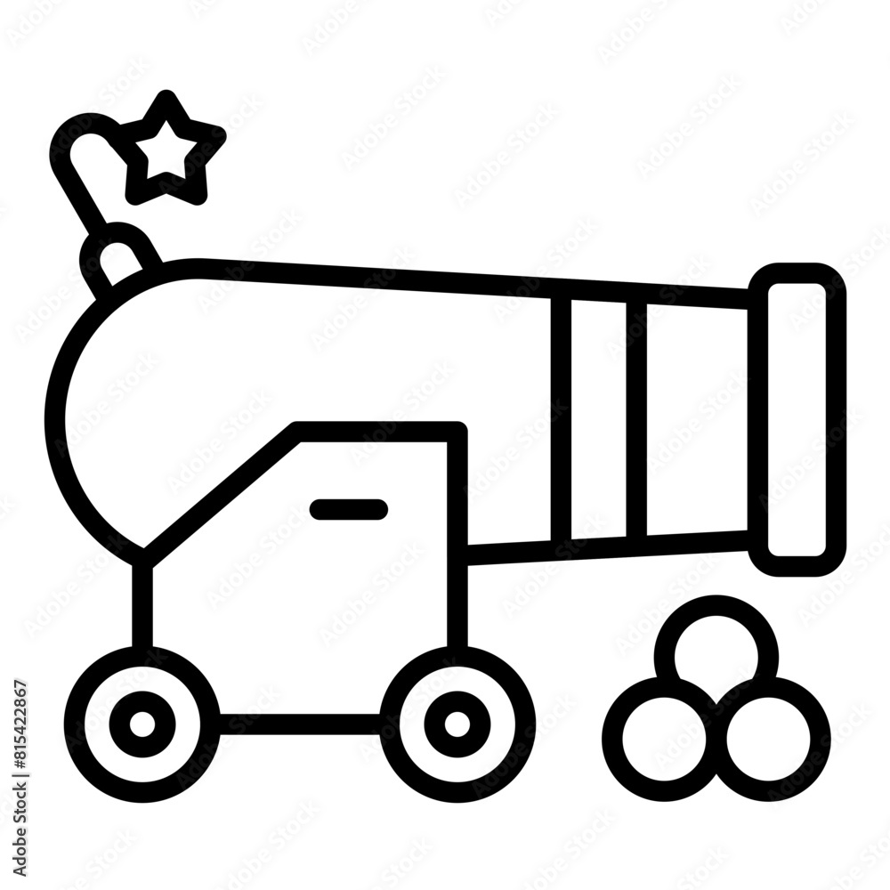 Cannon vector icon. Can be used for Shooting iconset. Cannon vector icon. Can be used for Shooting iconset.
