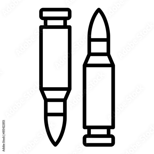 Bullets vector icon. Can be used for Shooting iconset.