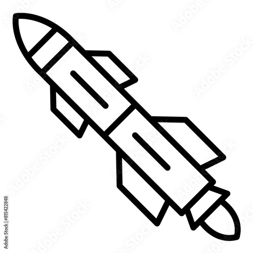 Missile vector icon. Can be used for Shooting iconset.