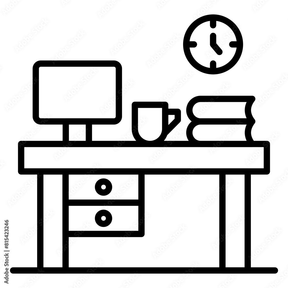 Business Workplace vector icon. Can be used for Crisis Mangement iconset. Business Workplace vector icon. Can be used for Crisis Mangement iconset.