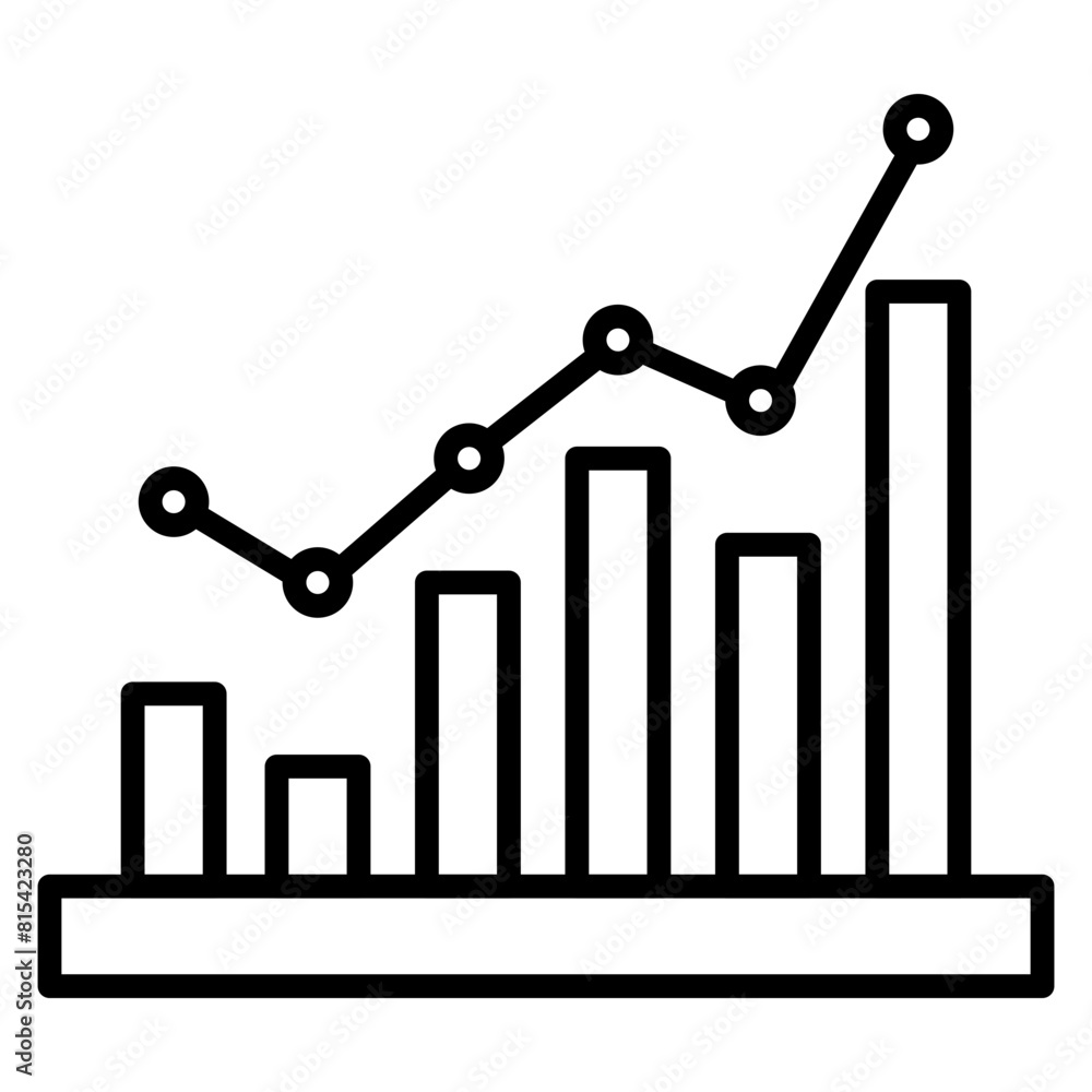 Graph vector icon. Can be used for Crisis Mangement iconset.