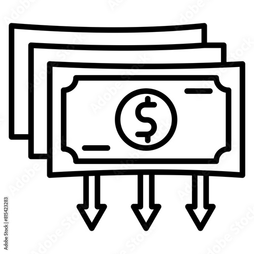 Money Lost vector icon. Can be used for Crisis Mangement iconset.
