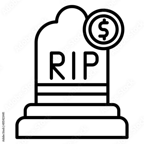 RIP vector icon. Can be used for Crisis Mangement iconset.