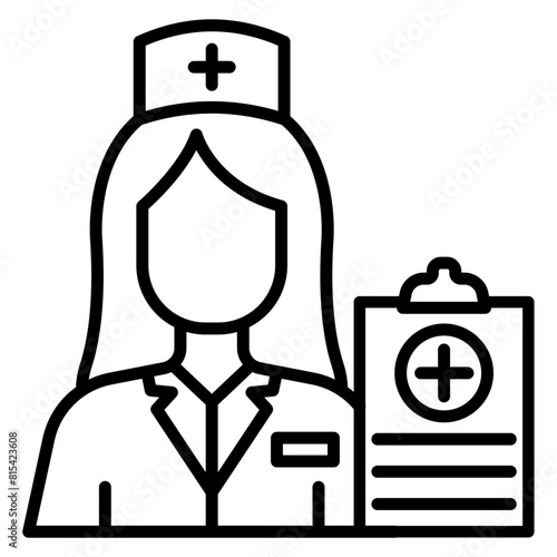 Nurse Practitioner vector icon. Can be used for Nursing iconset.