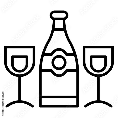 Free Wine vector icon. Can be used for Coworking Space iconset.