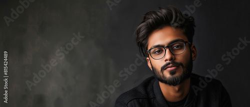 Young handsome indian man wearing eyeglasses