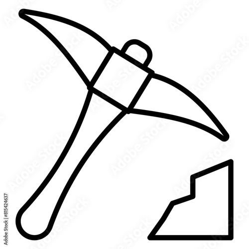 Pickaxe vector icon. Can be used for Agriculture iconset.