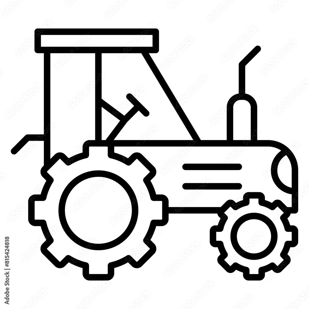 Tractor vector icon. Can be used for Agriculture iconset. Tractor vector icon. Can be used for Agriculture iconset.