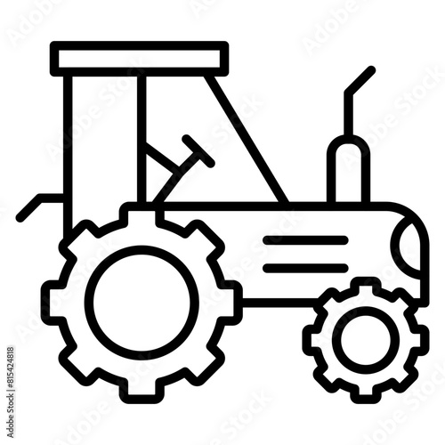 Tractor vector icon. Can be used for Agriculture iconset.