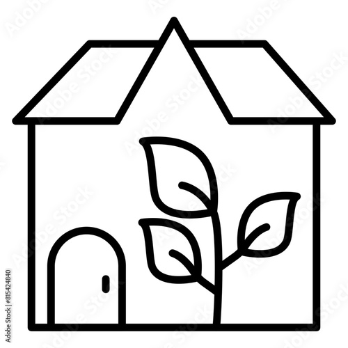 Greenhouse vector icon. Can be used for Agriculture iconset.