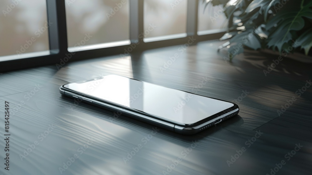 Mock up phone on the table Mock up phone on the table