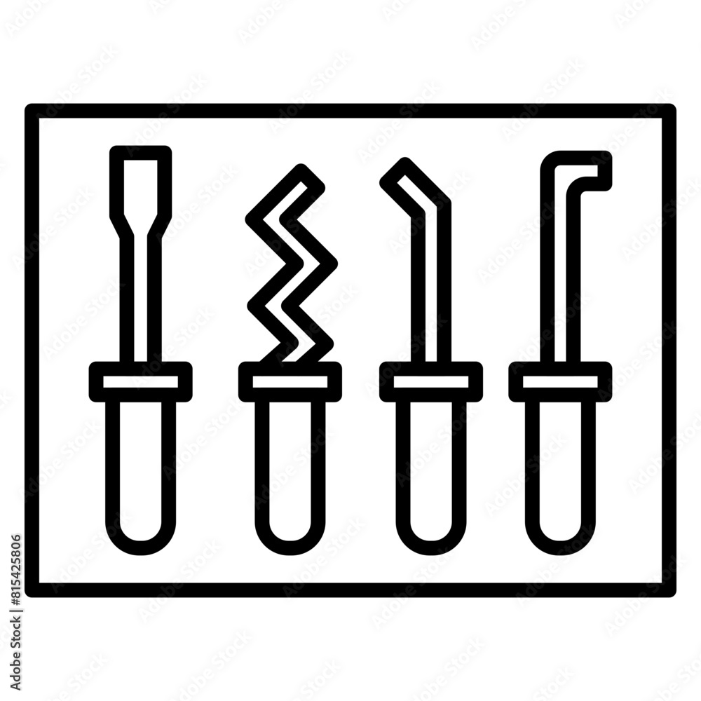 Lockpit Kit vector icon. Can be used for Crime Investigation iconset. Lockpit Kit vector icon. Can be used for Crime Investigation iconset.