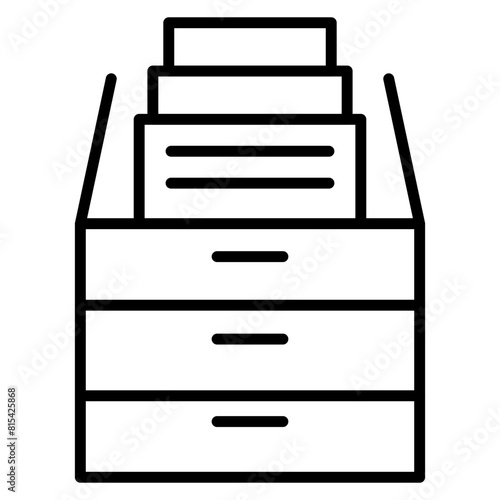 File Cabinet vector icon. Can be used for Crime Investigation iconset.